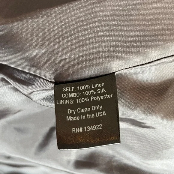 Emerson Fry Charcoal Gray‎ Linen Trench Coat Belted Long Sleeve Size 4 - Picture 8 of 8